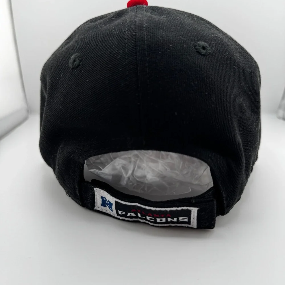 New Era Atlanta Falcons Hat Mens OSFA Black NFL 9FORTY Adjustable Good Logo Cap